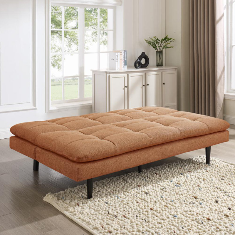 Warwick 3 Seater Linen Blend Sofa Bed, Orange