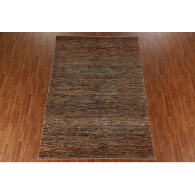 Tapis rayé moderne Gabbeh 7 x 10