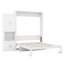 Grand lit escamotable avec 1 tablette de rangement d'armoire latérale, lit escamotable pliant avec armoire de 68 pouces