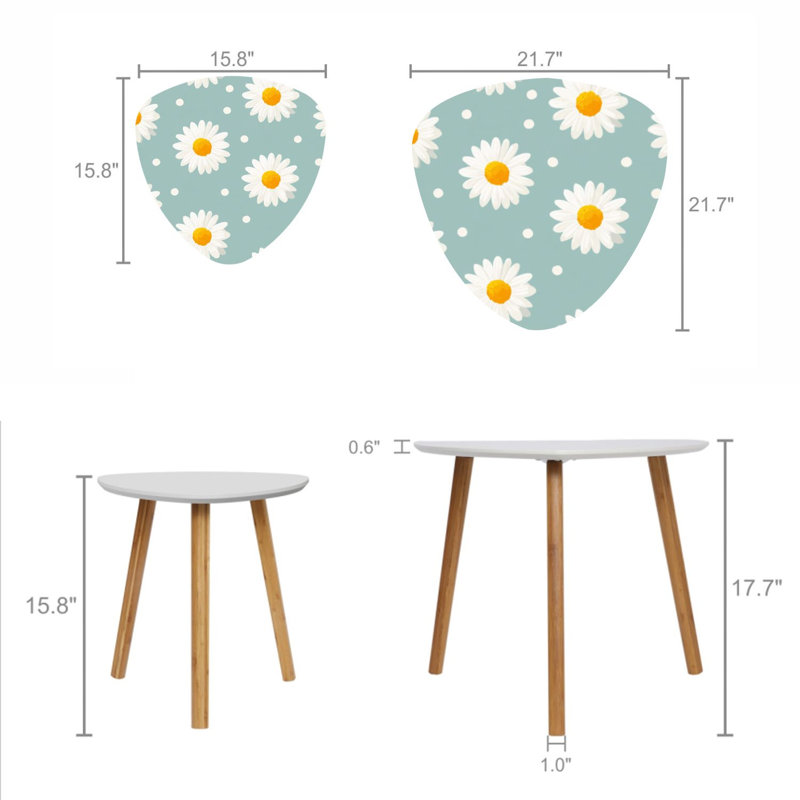 Ensemble de 2 tables basses gigognes Triangle