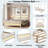Canopy Platform Bed With Upholstered Headboard And Led Lights