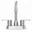 Robinet de salle de bain central à 2 poignées à grande arche - Robinet de lavabo de salle de bain en nickel brossé 4 pouces High Nickel-123052807