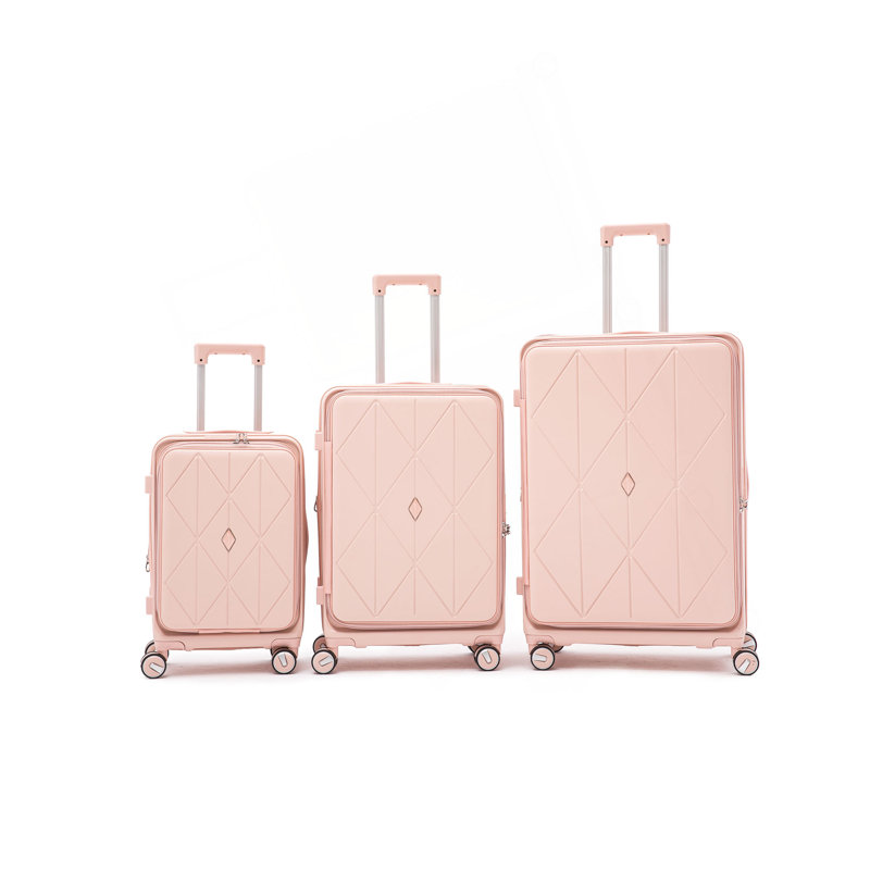 Ensembles de bagages 3 pièces (20/24/28), bagages de cabine extensibles avec verrou TSA approuvé par la compagnie aérienne, coque rigide 100% PC et valise légère avec poche avant et roues pivotantes