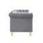 Canapé Chesterfield en velours 84,65 po pour salon gris clair