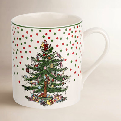 Christmas Tree Polka Dot Mug