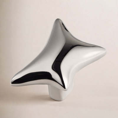 Titanium Silver Star-Shaped Cabinet Knob