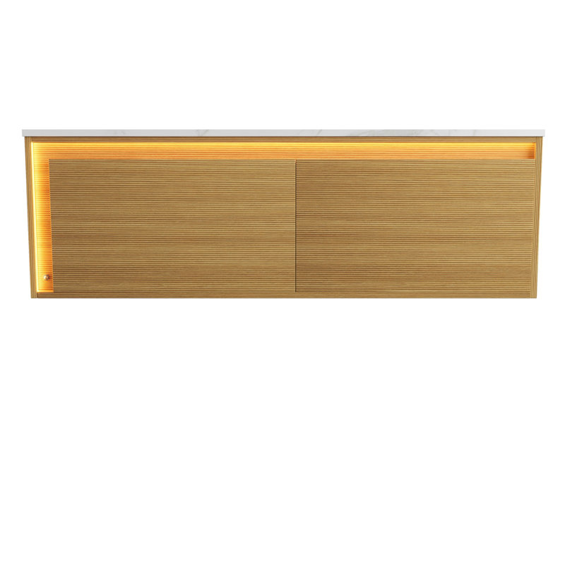 Armoire murale NYAH 48 po avec deux tiroirs, H 15,75 po x l 47,64 po x P 19,49 po