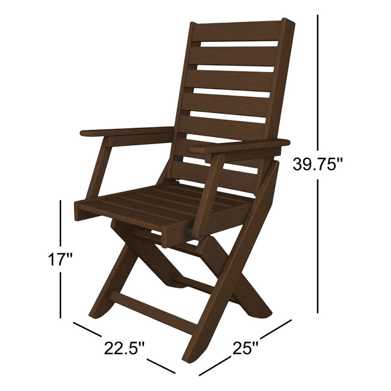 Chaise de salle à manger POLYWOOD, Acajou