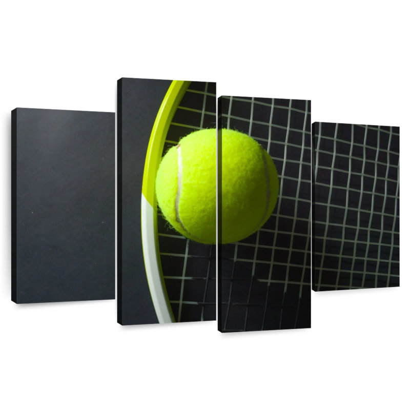 Green tennis racket and ball Sireci