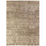 Antique'd Damask Area Rug