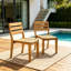 Chaise d'appoint d'extérieur en bois d'acacia