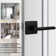 Keyed Entry Lever Lock In Venetian Matt Black For Exterior Door HD1601-DB-ET-1P