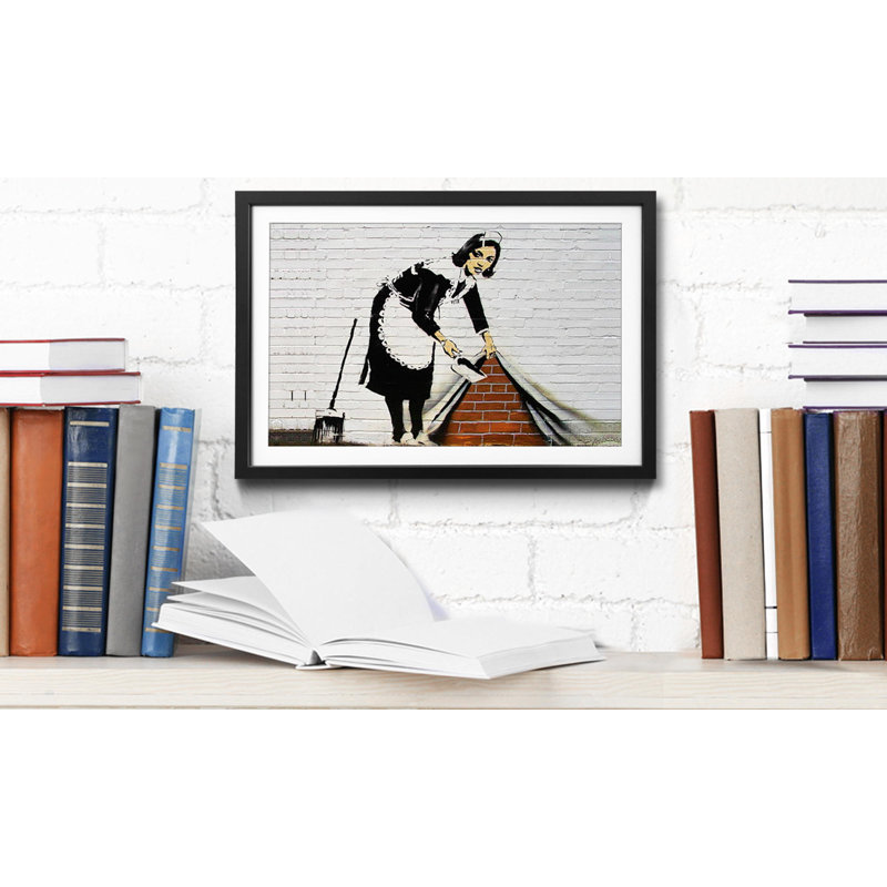Streetart No.19 by Banksy - Single Picture Frame Print, 44cm H x 64cm W