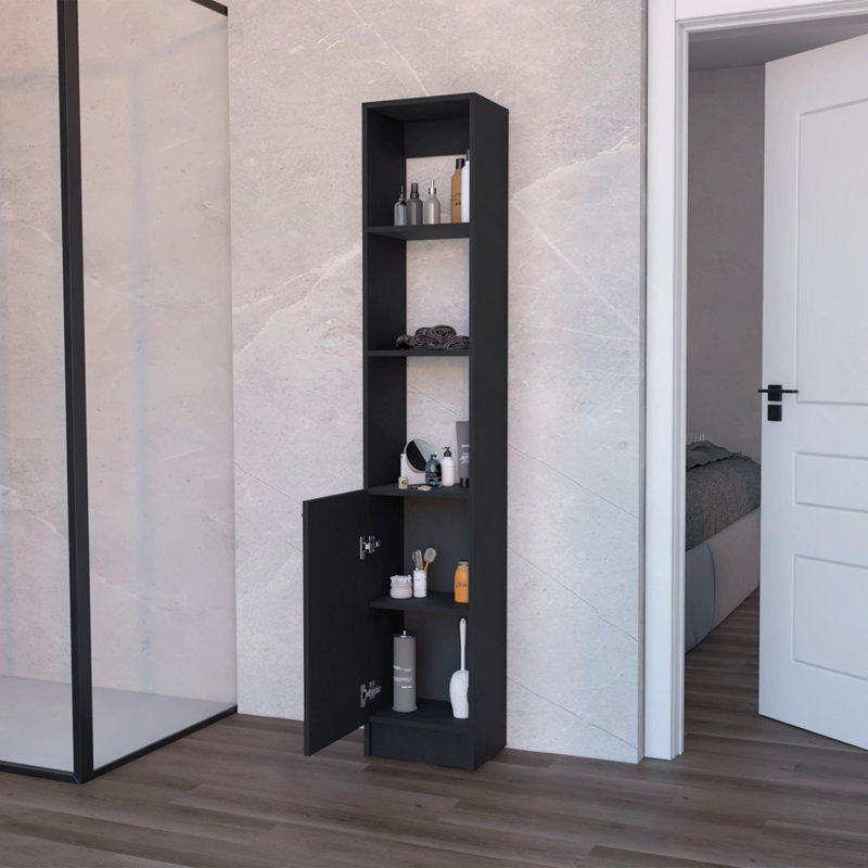 Armoire à linge 1 porte Wenge, Wengé
