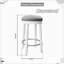 Ensemble de 2 tabourets de bar pivotants blancs de 26 po avec siège en tissu et pieds en bois d'hévéa-709066173