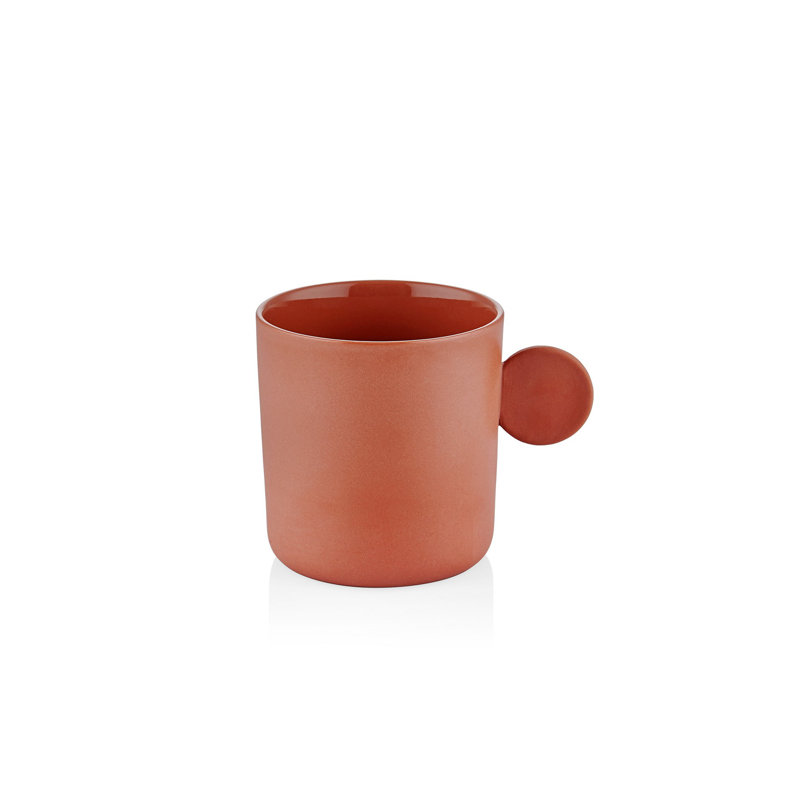 Tasse élégante en terre cuite, 11,0 x 4,3 x 3,1 pouces | 100% porcelaine, capacité de 10,1 oz liq. Parfait pour le café, le thé ou les boissons chaudes | Conception élégante pour la maison ou le bureau, durable et facile à nettoyer