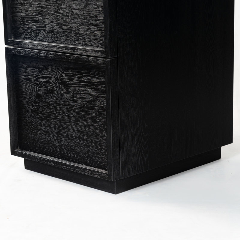Zeus Manufactured Wood Writing Desk, Black