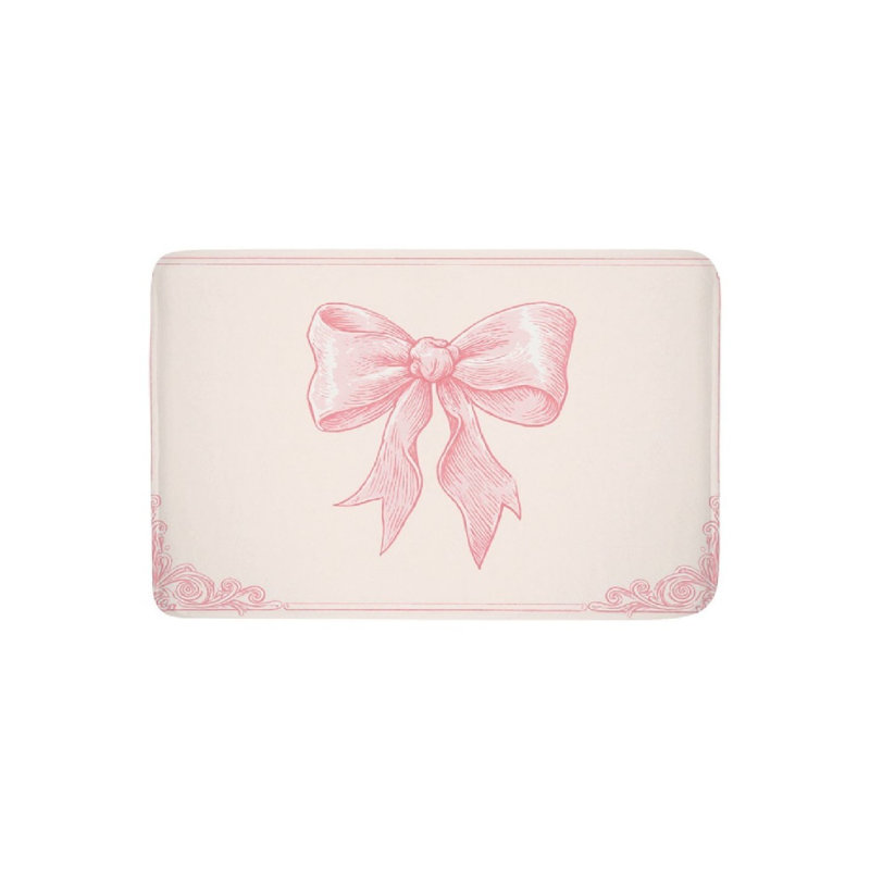 Tapis pour salle de bain rose