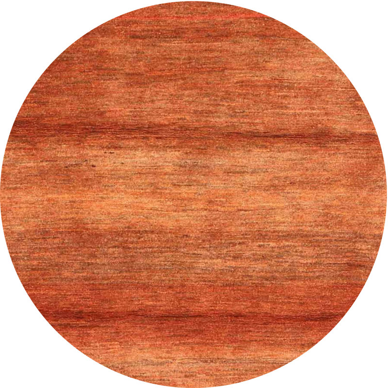 Tapis contemporain brun, Rond 6 pi x 6 pi