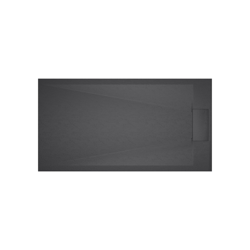 A&E Bath Saul 60" L X 32" W X 1" H SMC Shower Base, Black