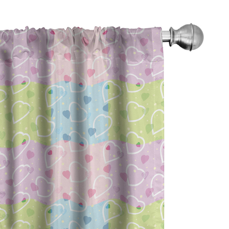 Semi-Sheer Rod Pocket Curtain Panels, 28" x 63"