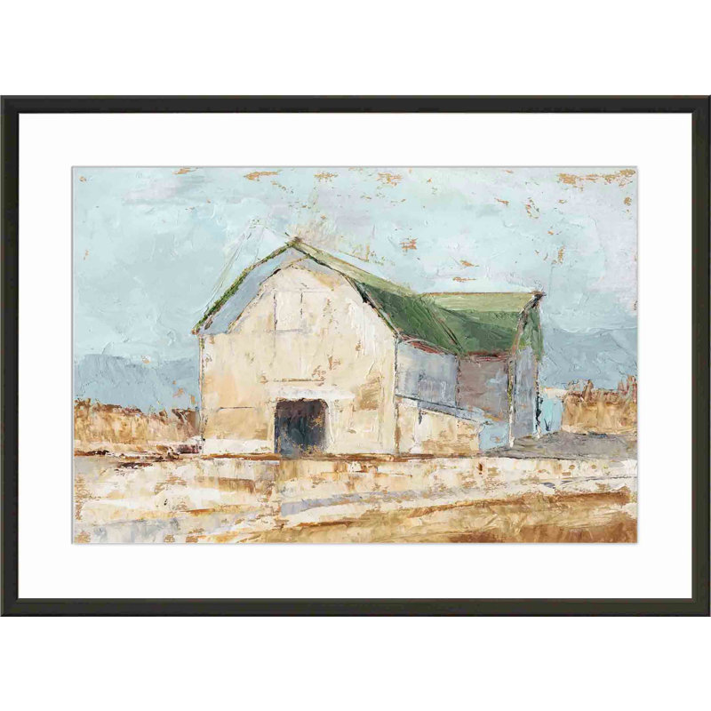 «Whitewashed Barn IV» par Ethan Harper - peinture encadrée, H 16,09 po x l 22,09 po x P 1,1 po, Noir
