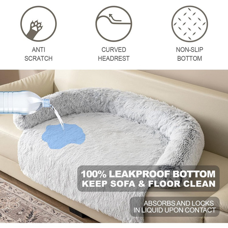 Calming Dogs/Cats Bed Mats, Washable Removable ..., Grey, 5" H x 16" W x 11" D