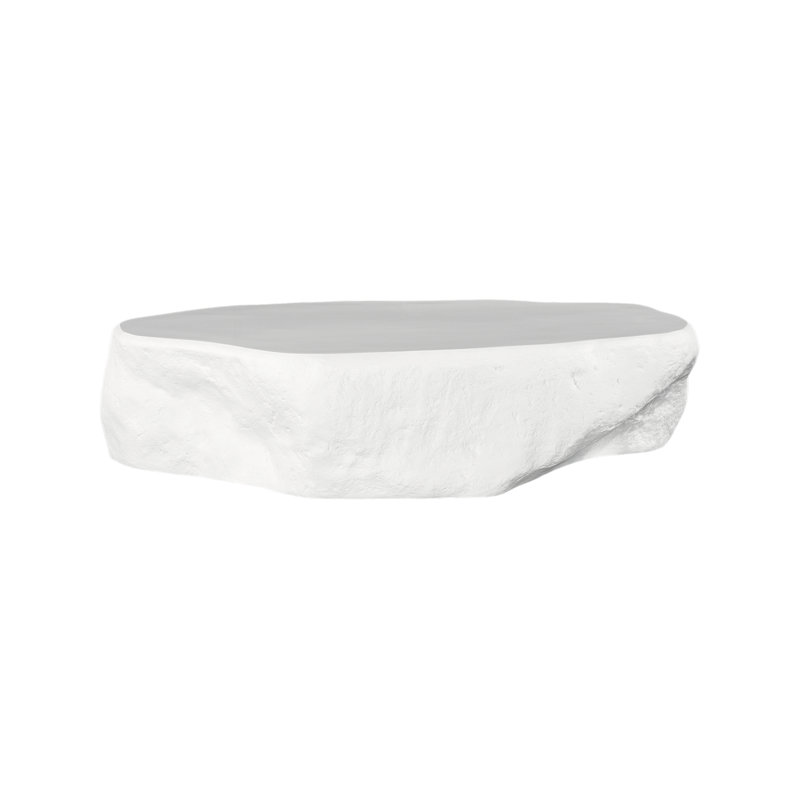 Quarry Coffee Table, Extra Large, Black Glamstone, Glamstone / White