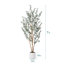Faux olivier Adcock avec pot ovale blanc-725447101