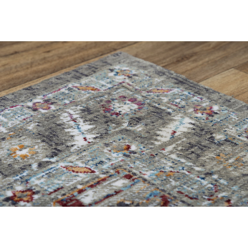 Tapis oriental gris, Rectangle 5 pi 2 po x 7 pi 9 po