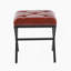 Stool/Chair,1Pcs,BROWN Leather,Metal Leg,40.5X33.5X44.5Cm-494668037