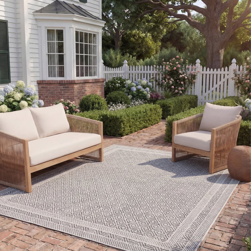 Amarien Performance Geometric Indoor/Outdoor Area Rug, Rectangle 8' x 11'