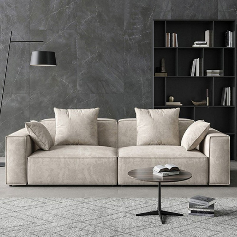 Coussin modulaire beige en polyester, Beige