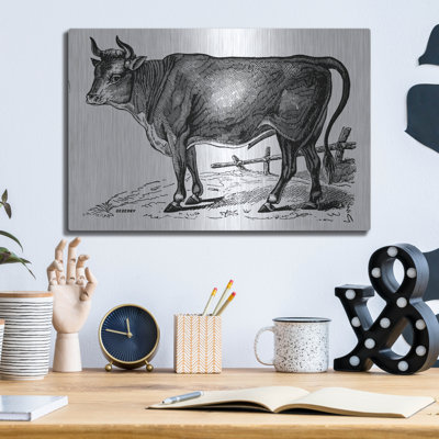 August Grove® 'The Happy Cow' by Art Licensing Studio Metal Wall Art,