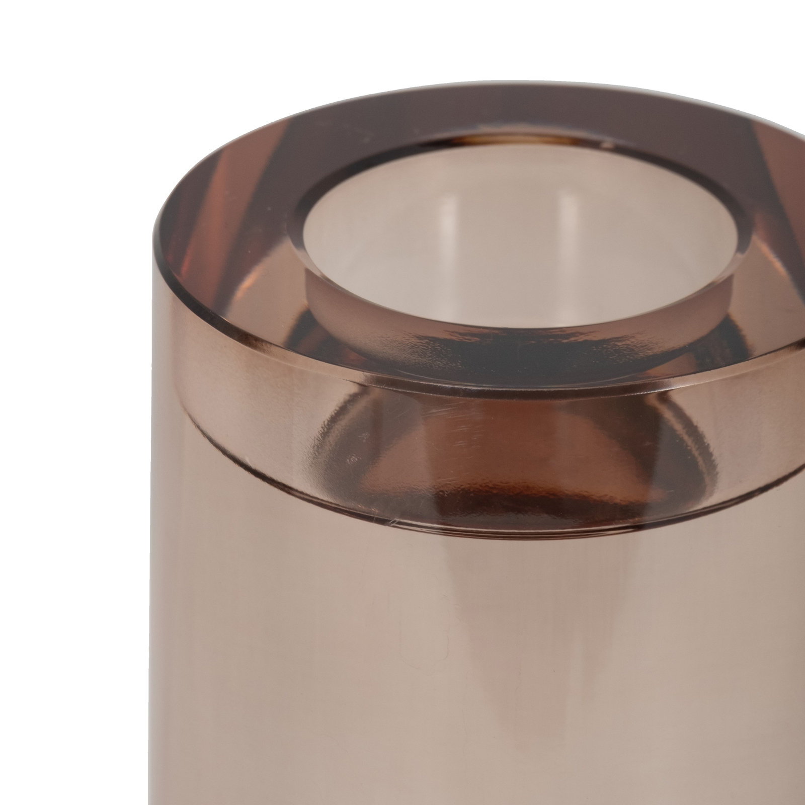 Joss & Main Riter Crystal Candlestick, 11" H x 3" W x 3" D, Bronze