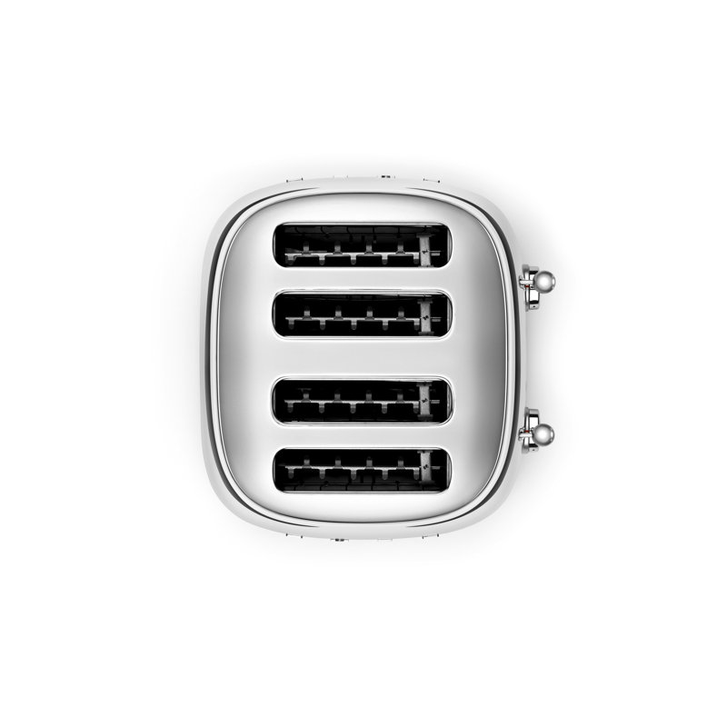 Smeg TSF03 50s Style Retro Four Slice Toaster, Chrome