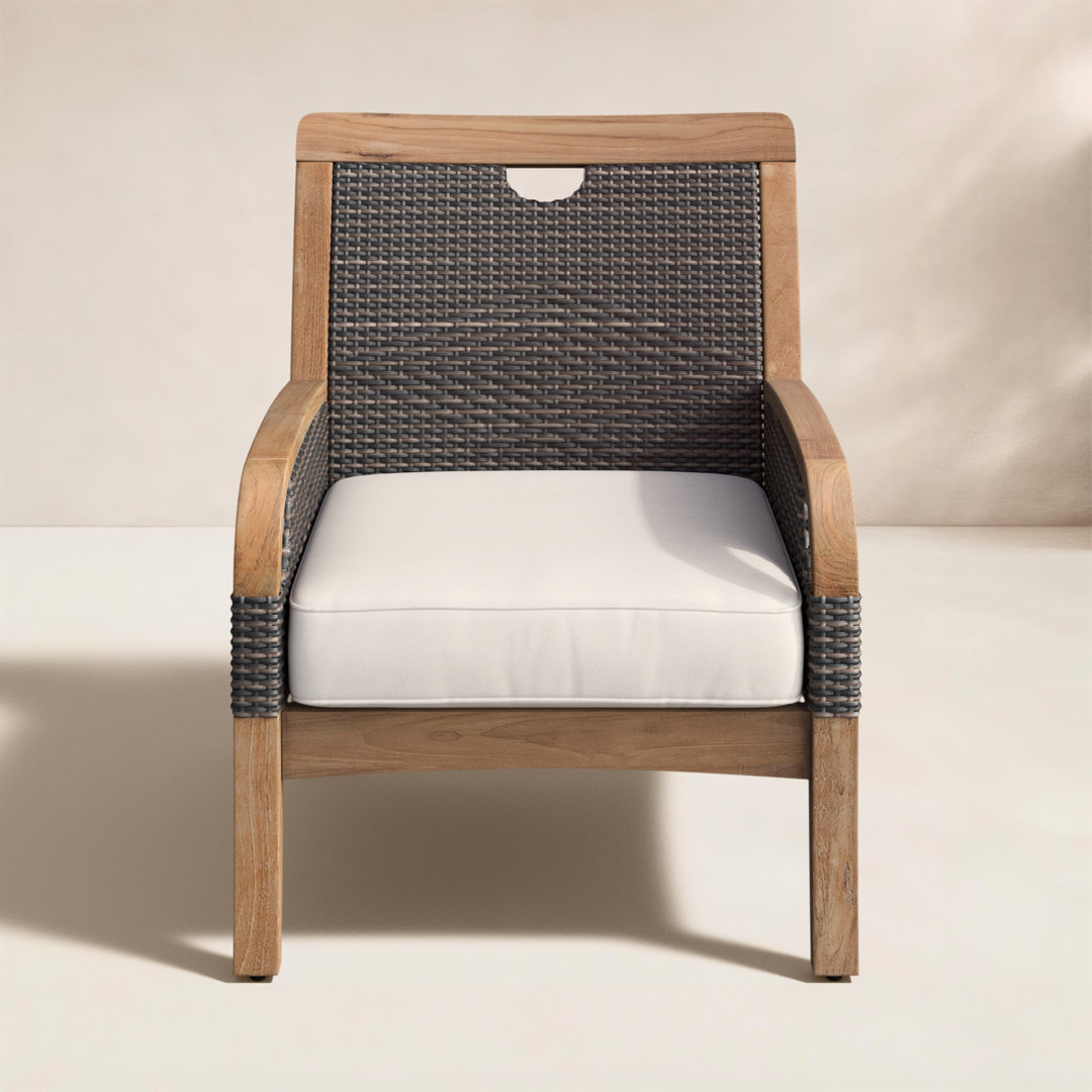 Colden Teak Patio Chair with Cushions Birch Lane™