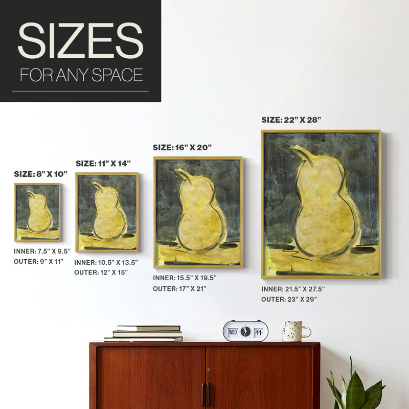 «Urban Pear I», reproduction encadrée de qualité supérieure - prête à être accrochée - aucun clou requis - aucun clou requis