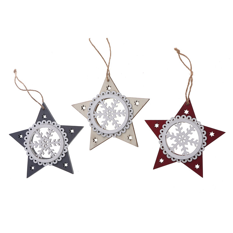 1'' Wood Holiday Shaped Ornament