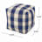 Connor Checkered Square Pouf