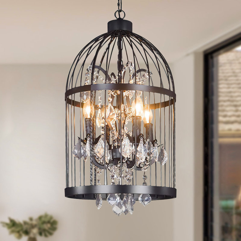 Felechia 4 - Light Black Caged Pendant