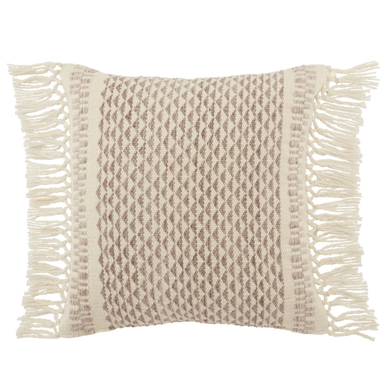 Housse et insert de coussin extérieur d'extérieur, Taupe / ivoire, Polyfill