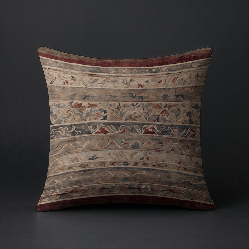 Coussin décoratif intérieur et extérieur Modern, Carré 16 po, Gris abstrait 36