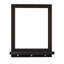 Miroir mural avec tablettes et crochets, noir-123706616