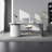 Modern Minimalist Grey Rectangular Office Desk-110366724