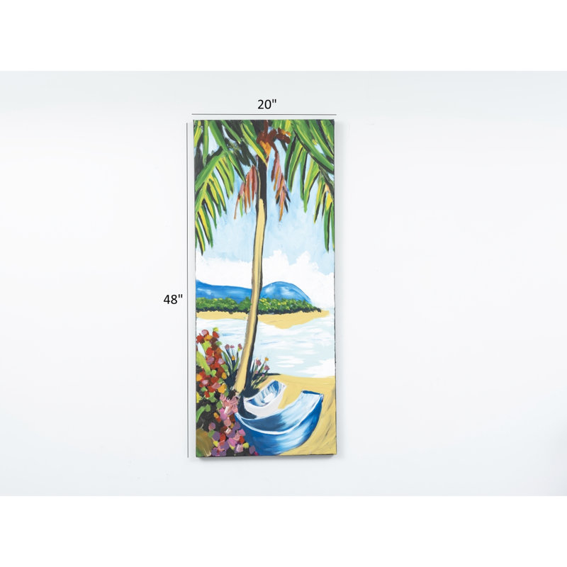 Art mural surdimensionné d'été sur toile 47 po x 19 po - Art peint à la main, magnificence