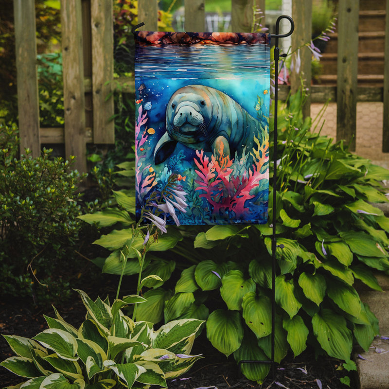 Drapeau de jardin du lamantin