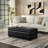 Gabbie 48"W Upholstered Vegan Leather Contemporary Rectangular Lift-Up Storage Ottoman Bench with Hidden Storage-1535074715