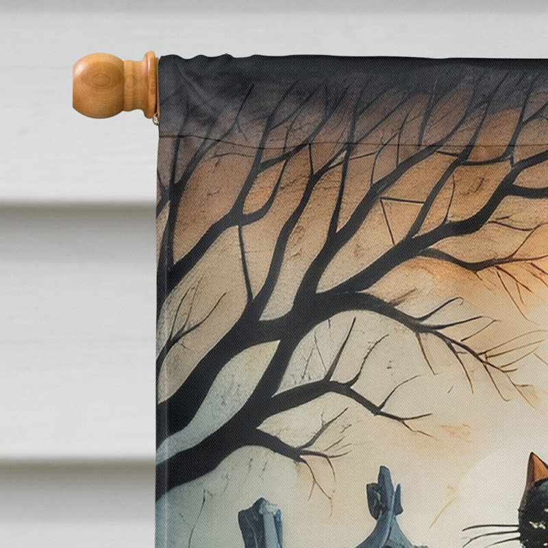 Drapeau de maison d'Halloween en polyester à double face H 40 po x l 28 po