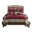 Ensemble de courtepointe pour lit double / grand lit 7 pièces avec couvre-oreillers et coussins décoratifs bleu marine Attingham-1128917164-1207490507